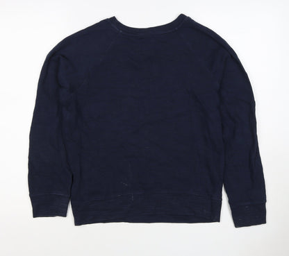 M&S Women’s Navy Los Angeles Cotton Raglan Sweatshirt UK 10