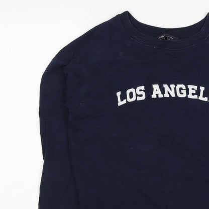 M&S Women’s Navy Los Angeles Cotton Raglan Sweatshirt UK 10