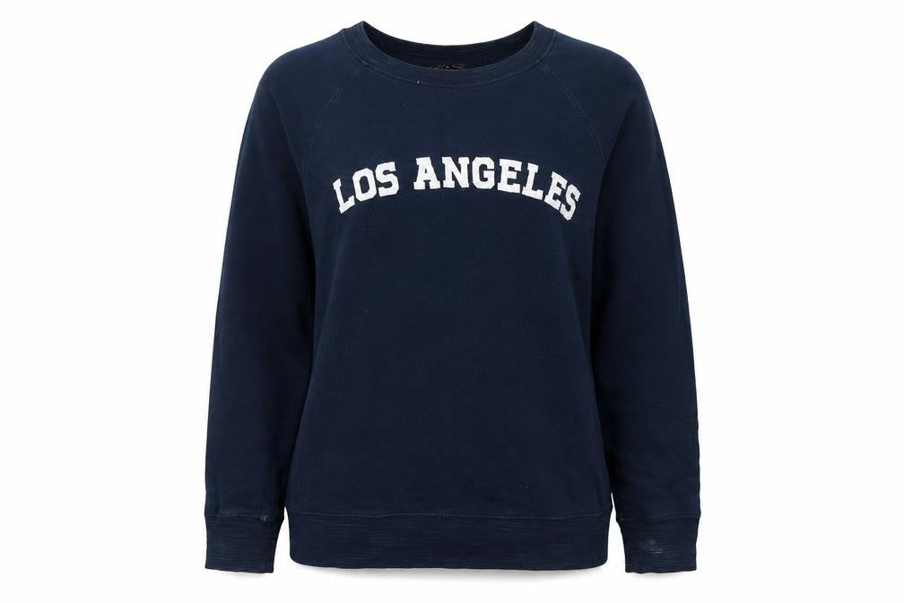 M&S Women’s Navy Los Angeles Cotton Raglan Sweatshirt UK 10