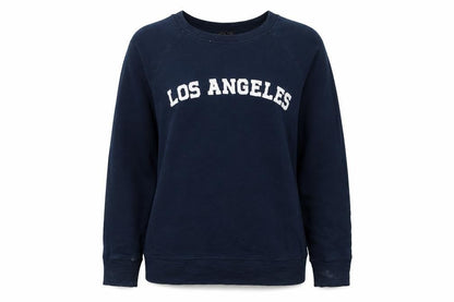 M&S Women’s Navy Los Angeles Cotton Raglan Sweatshirt UK 10