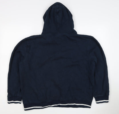 England Rugby Men's Blue XL Pullover Hoodie Embroidered Sports