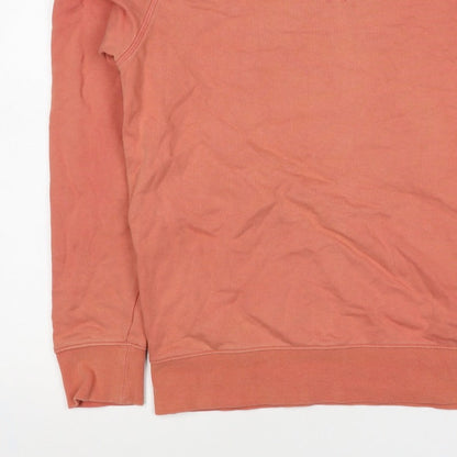 Marks and Spencer Men Orange M Pure Cotton Crew Neck Pullover Sweatshirt