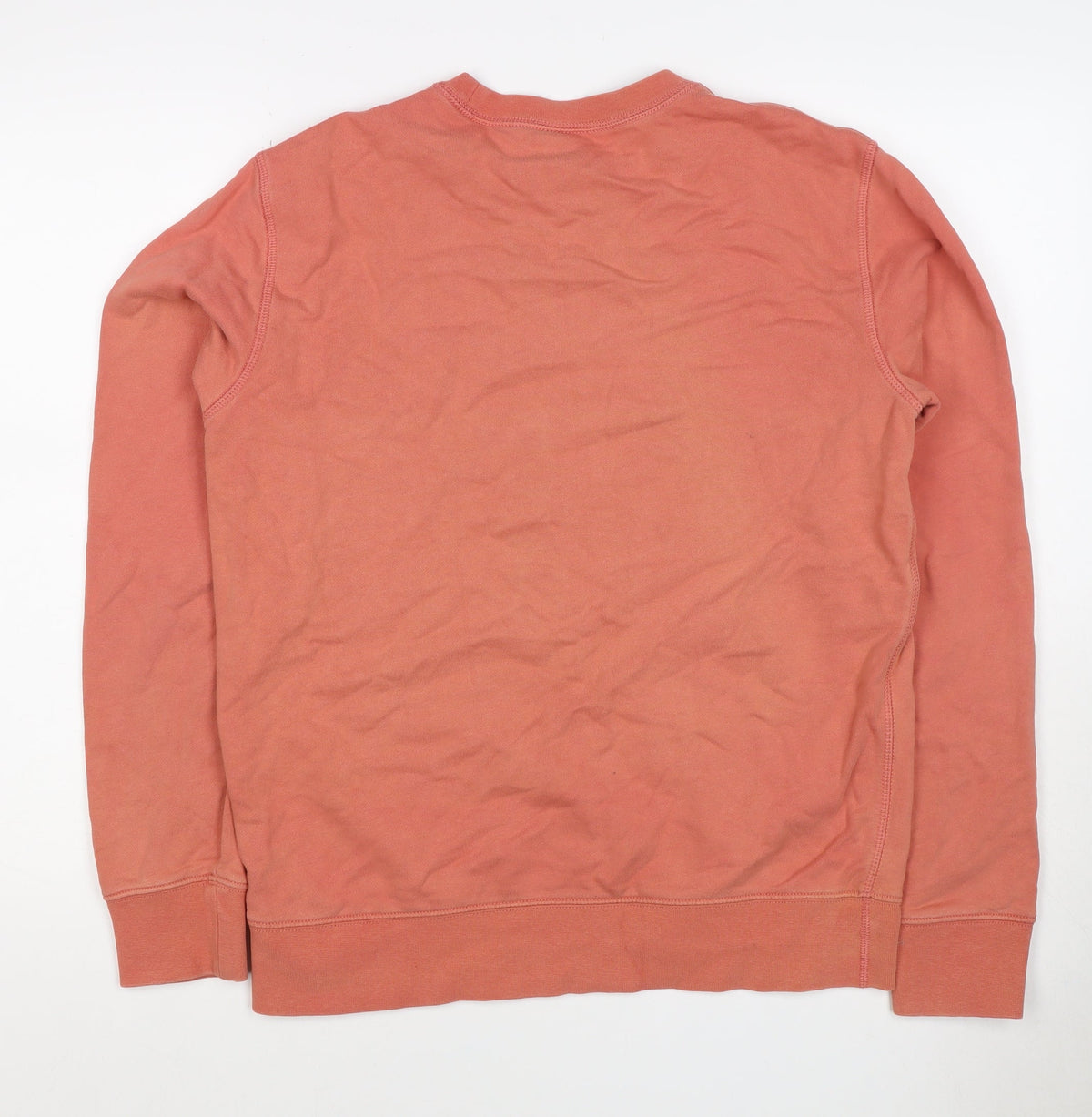 Marks and Spencer Men Orange M Pure Cotton Crew Neck Pullover Sweatshirt