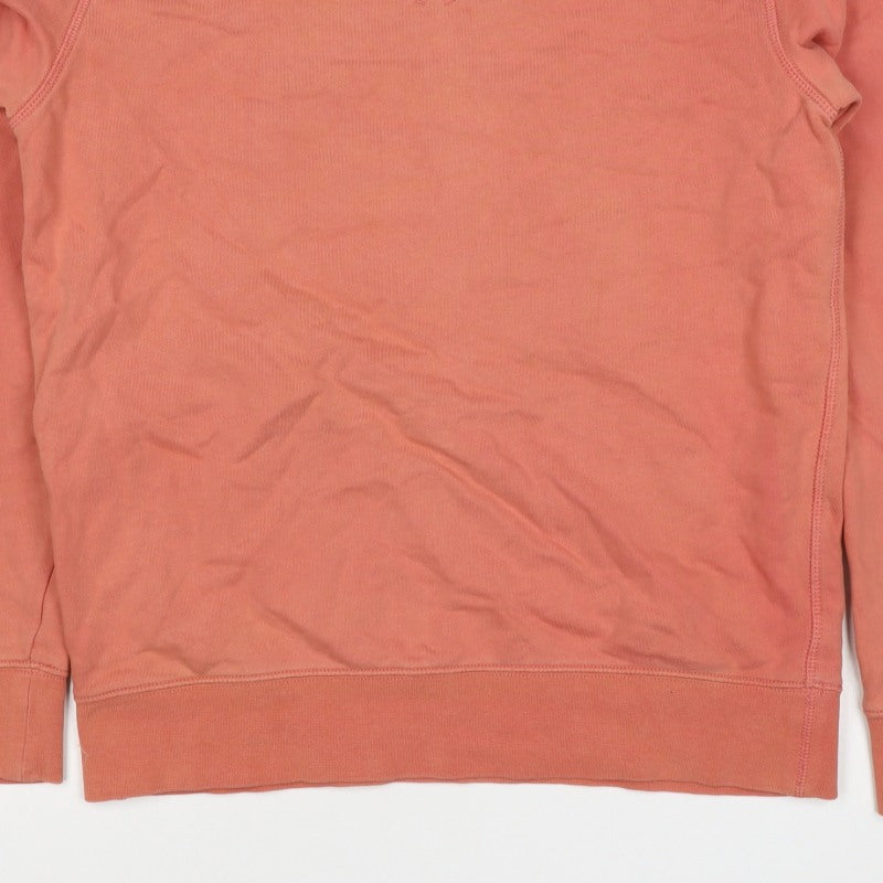 Marks and Spencer Men Orange M Pure Cotton Crew Neck Pullover Sweatshirt