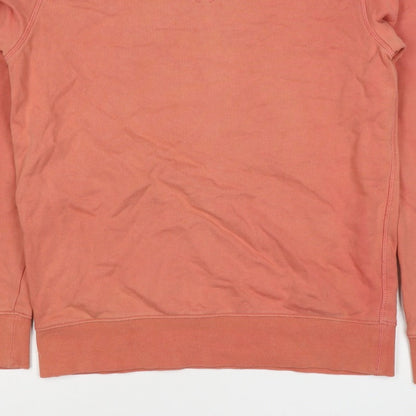 Marks and Spencer Men Orange M Pure Cotton Crew Neck Pullover Sweatshirt