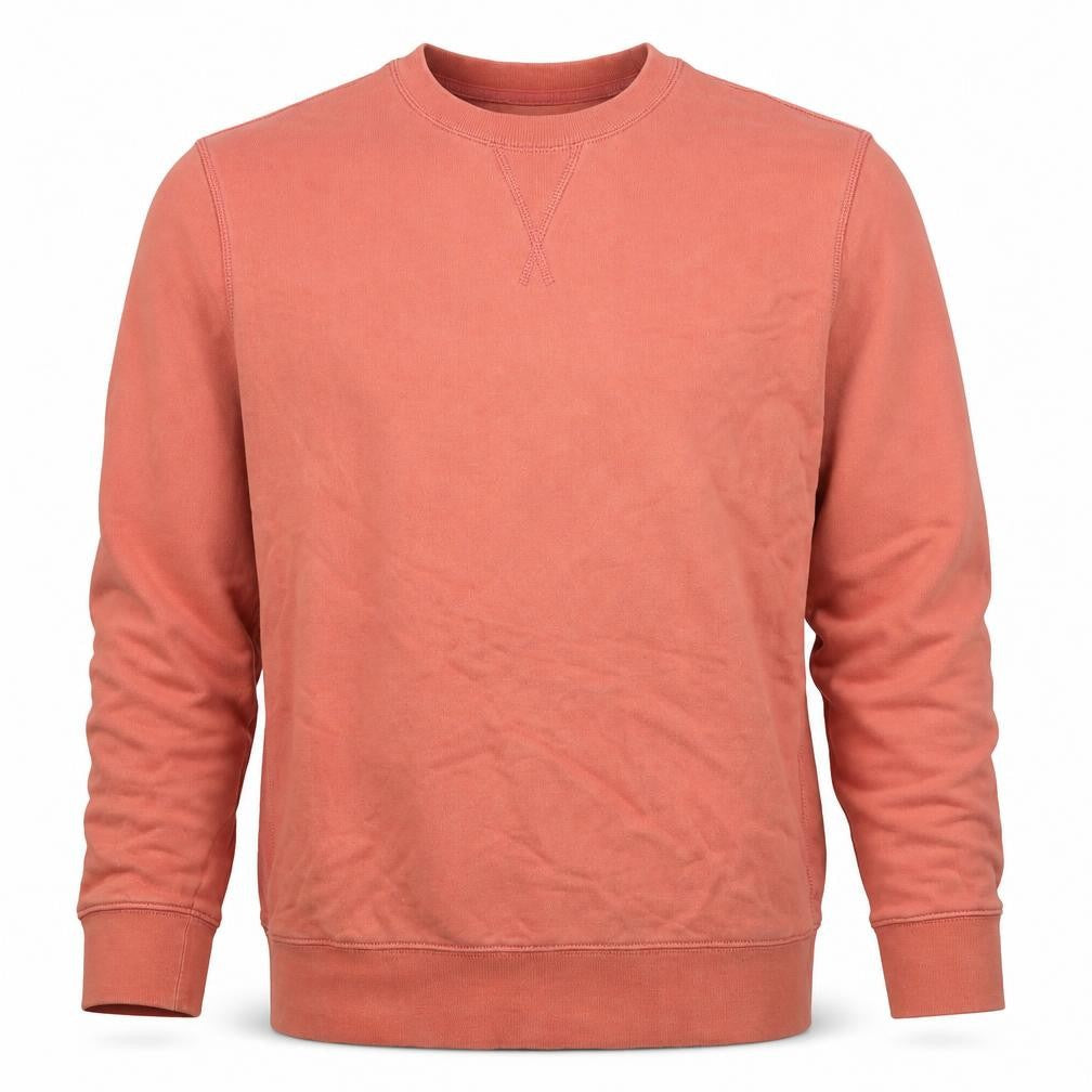 Marks and Spencer Men Orange M Pure Cotton Crew Neck Pullover Sweatshirt