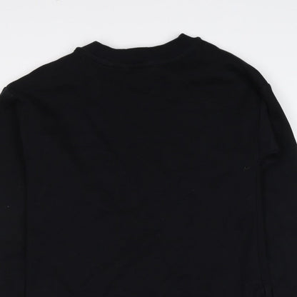 Next Women’s Black XS Jumper Dress Long Sleeve Crew Neck Side Slit