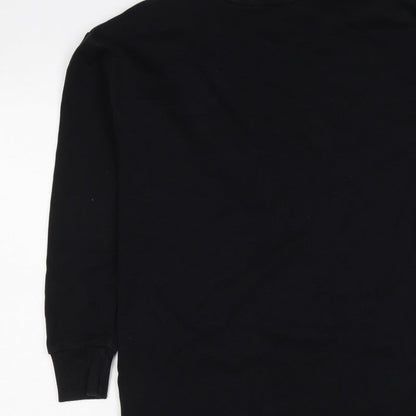 Next Women’s Black XS Jumper Dress Long Sleeve Crew Neck Side Slit