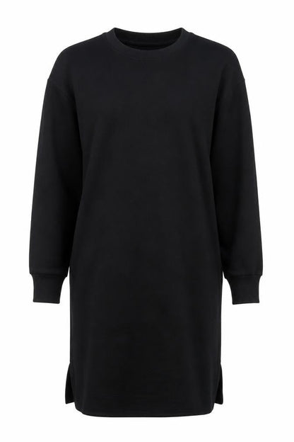 Next Women’s Black XS Jumper Dress Long Sleeve Crew Neck Side Slit