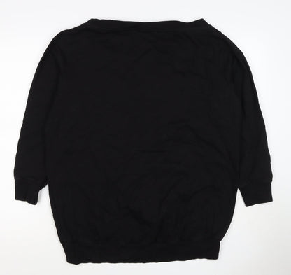Coca-Cola Women’s Black L Classic Sequin Logo Pullover Sweatshirt