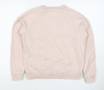 Jack Wills Women’s Pink UK 8 Logo Crew Neck Pullover Sweatshirt
