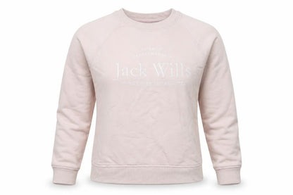 Jack Wills Women’s Pink UK 8 Logo Crew Neck Pullover Sweatshirt