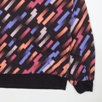 Oliver Bonas Women Multicoloured UK 8 Geometric Fleece Pullover Sweatshirt