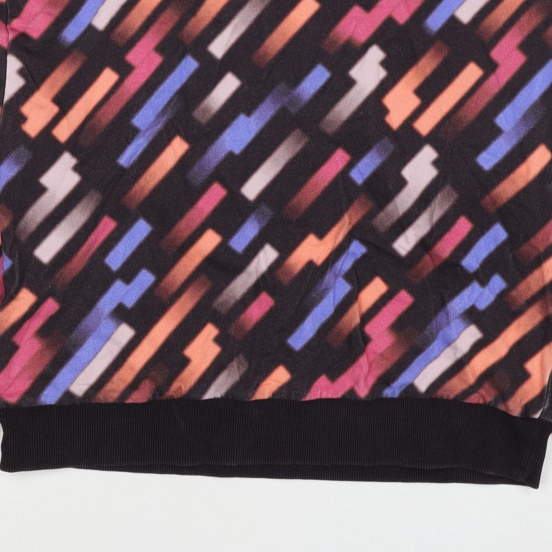 Oliver Bonas Women Multicoloured UK 8 Geometric Fleece Pullover Sweatshirt