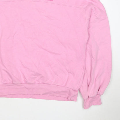 Strand Nabils Women Pink M West Coast Club Embroidered Crew Sweatshirt