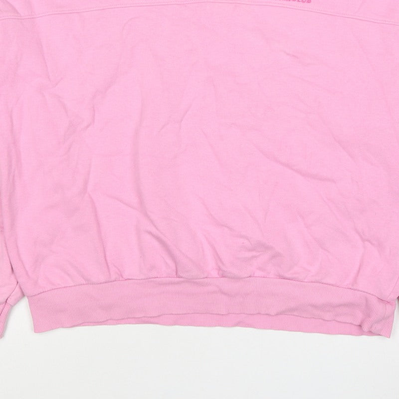Strand Nabils Women Pink M West Coast Club Embroidered Crew Sweatshirt