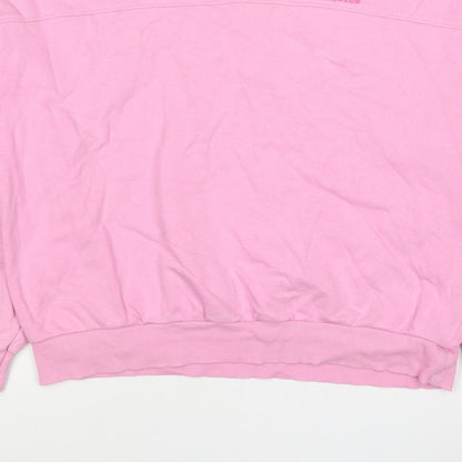 Strand Nabils Women Pink M West Coast Club Embroidered Crew Sweatshirt