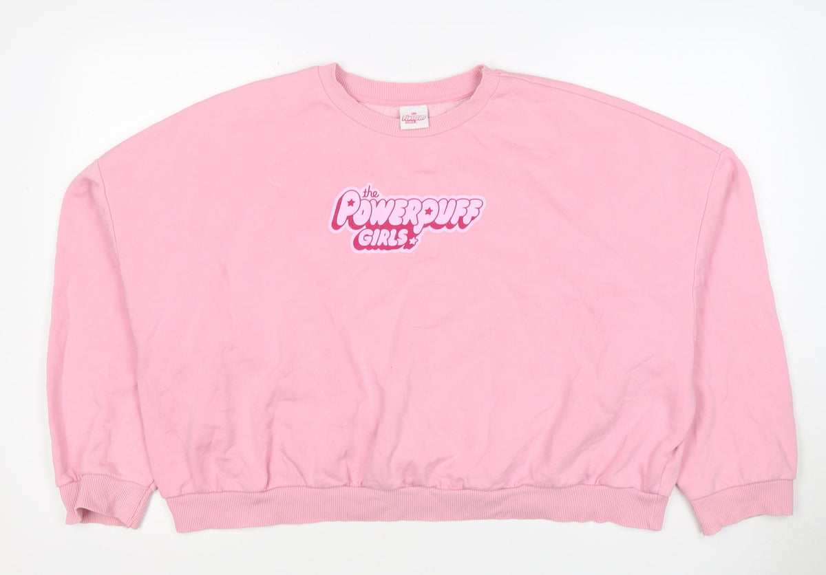 George Women’s Pink UK 22 Powerpuff Girls Graphic Pullover Sweatshirt