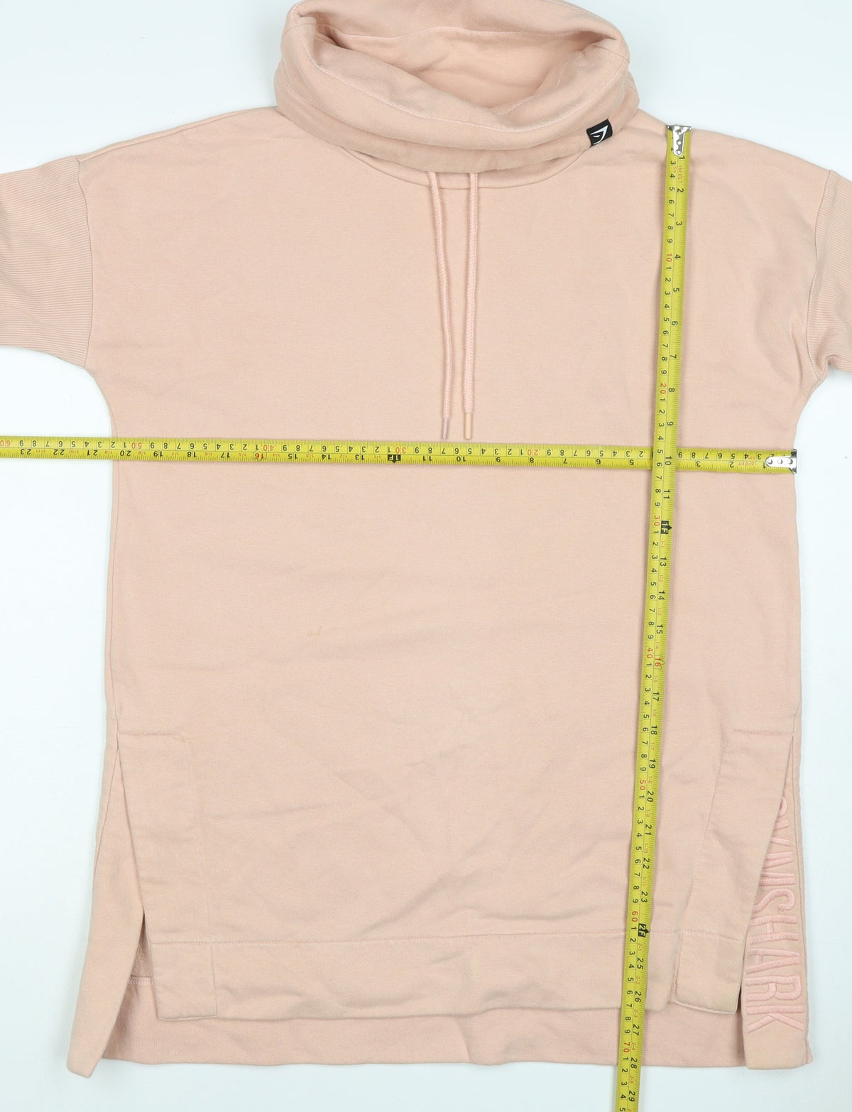 Gymshark Women’s Pink S Cowl Neck Drawstring Tunic Sweatshirt