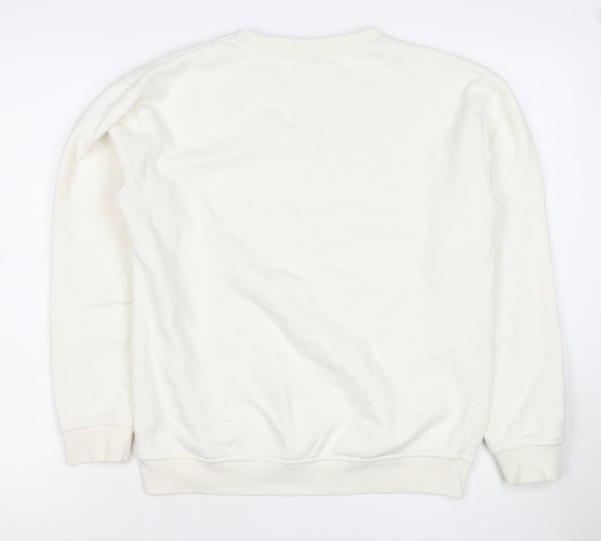 Ellesse Women’s Ivory UK 10 Pullover Logo Crew Neck Sweatshirt