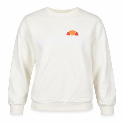 Ellesse Women’s Ivory UK 10 Pullover Logo Crew Neck Sweatshirt