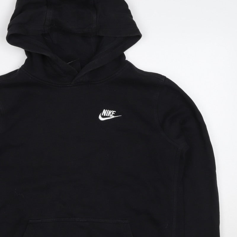 Nike Boys Black XL Pullover Hoodie Logo Fleece Kangaroo Pocket