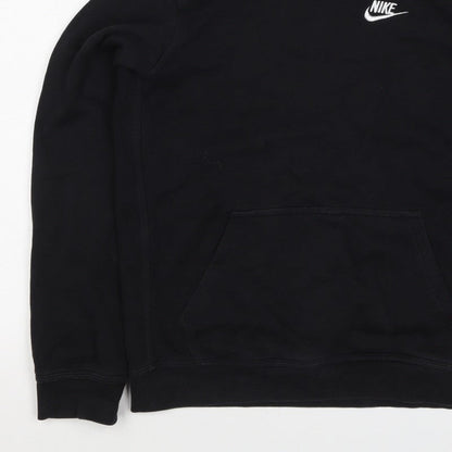 Nike Boys Black XL Pullover Hoodie Logo Fleece Kangaroo Pocket