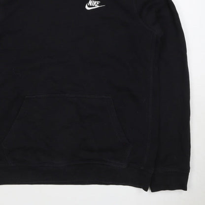 Nike Boys Black XL Pullover Hoodie Logo Fleece Kangaroo Pocket