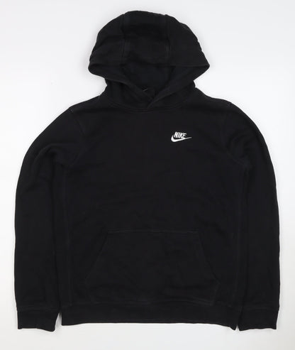 Nike Boys Black XL Pullover Hoodie Logo Fleece Kangaroo Pocket