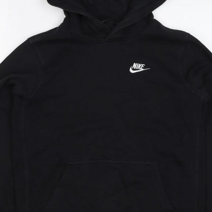 Nike Boys Black XL Pullover Hoodie Logo Fleece Kangaroo Pocket