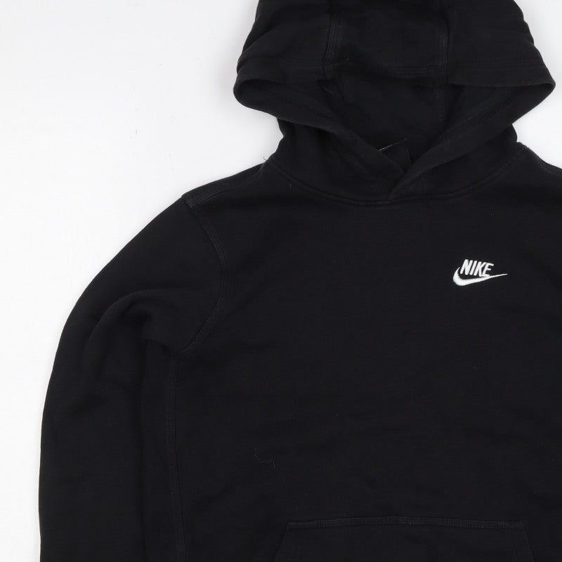 Nike Boys Black XL Pullover Hoodie Logo Fleece Kangaroo Pocket