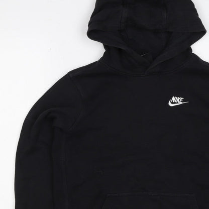 Nike Boys Black XL Pullover Hoodie Logo Fleece Kangaroo Pocket