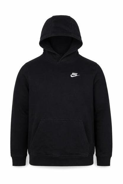 Nike Boys Black XL Pullover Hoodie Logo Fleece Kangaroo Pocket