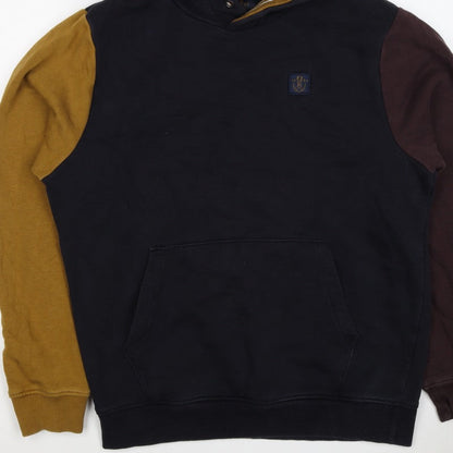 Next Men’s Multicoloured M Pullover Hoodie Colour Block Logo