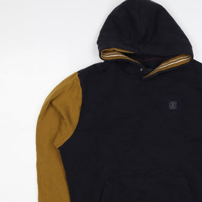 Next Men’s Multicoloured M Pullover Hoodie Colour Block Logo