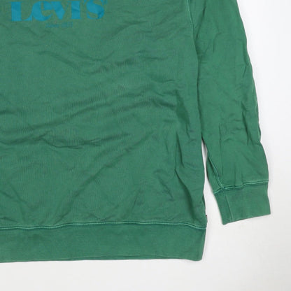 Levi's Men's Green XL Relaxed Logo Crew Neck Pullover Sweatshirt