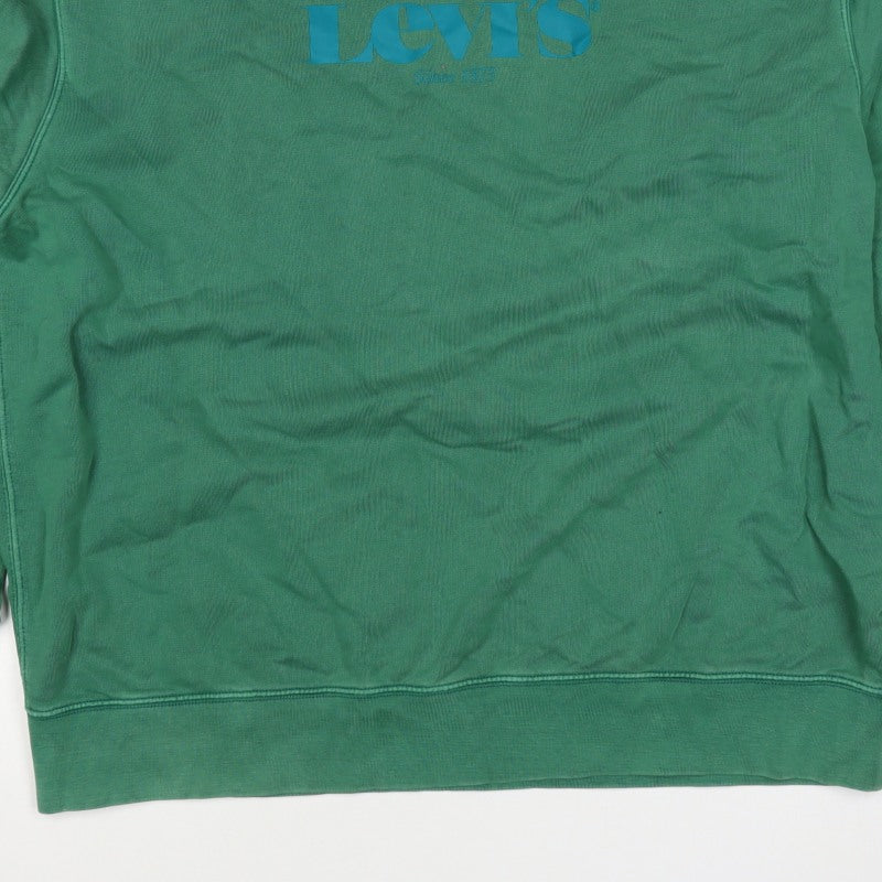 Levi's Men's Green XL Relaxed Logo Crew Neck Pullover Sweatshirt