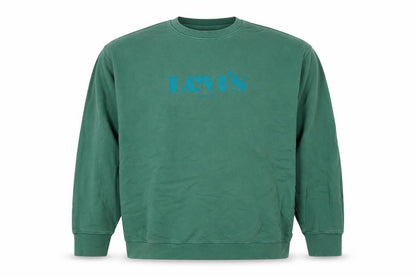 Levi's Men's Green XL Relaxed Logo Crew Neck Pullover Sweatshirt