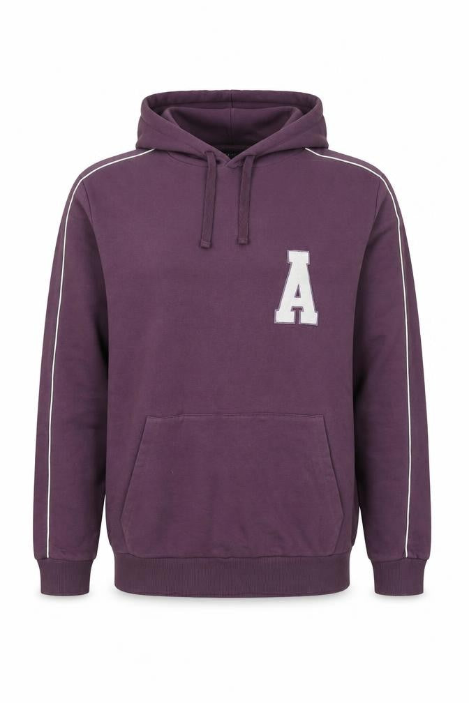 ASOS DESIGN Men’s Purple M Pullover Hoodie College Logo Pocket