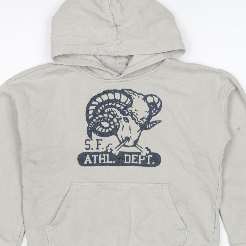 Gap Boys Beige Ram Graphic Pullover Hoodie 10-11 Years Fleece
