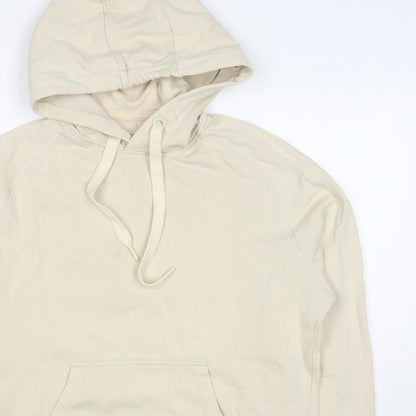 Folk Women's Ivory Size S Pullover Hooded Sweatshirt Logo Pocket