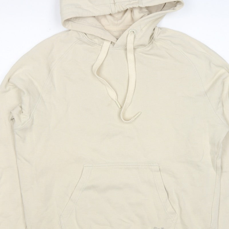 Folk Women's Ivory Size S Pullover Hooded Sweatshirt Logo Pocket