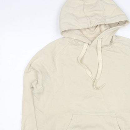Folk Women's Ivory Size S Pullover Hooded Sweatshirt Logo Pocket