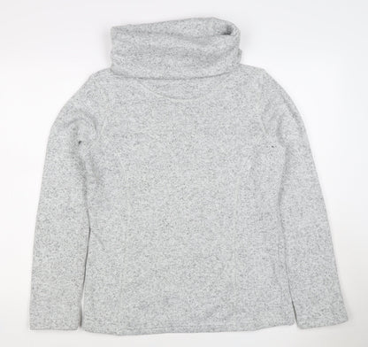 Mountain Warehouse Women Grey UK 12 Pullover Cowl Neck Fleece Sweatshirt