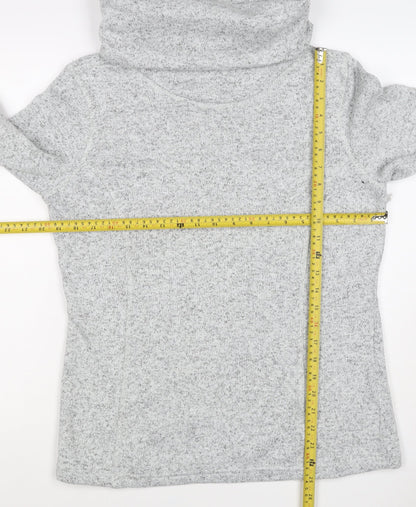 Mountain Warehouse Women Grey UK 12 Pullover Cowl Neck Fleece Sweatshirt