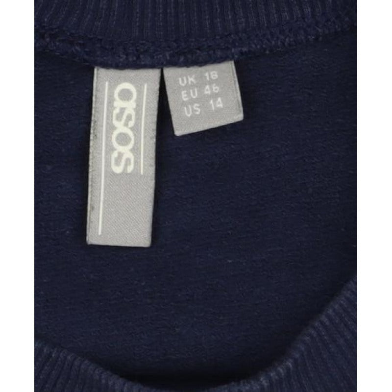 ASOS Women’s Navy Chicago Campus Graphic Ruffle Vest Sweatshirt UK 18