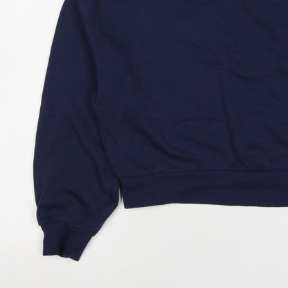 H&M Divided Women’s Blue UK 12 Pullover Logo Crew Neck Sweatshirt