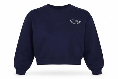 H&M Divided Women’s Blue UK 12 Pullover Logo Crew Neck Sweatshirt