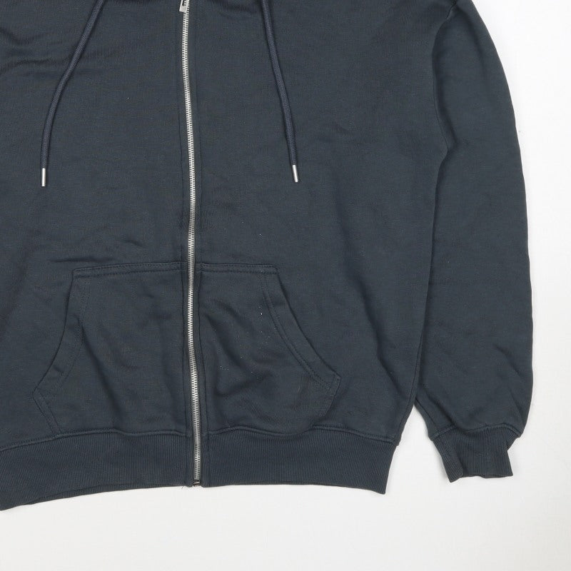 PrettyLittleThing Women Black XS Full Zip Hooded Fleece Hoodie Pockets