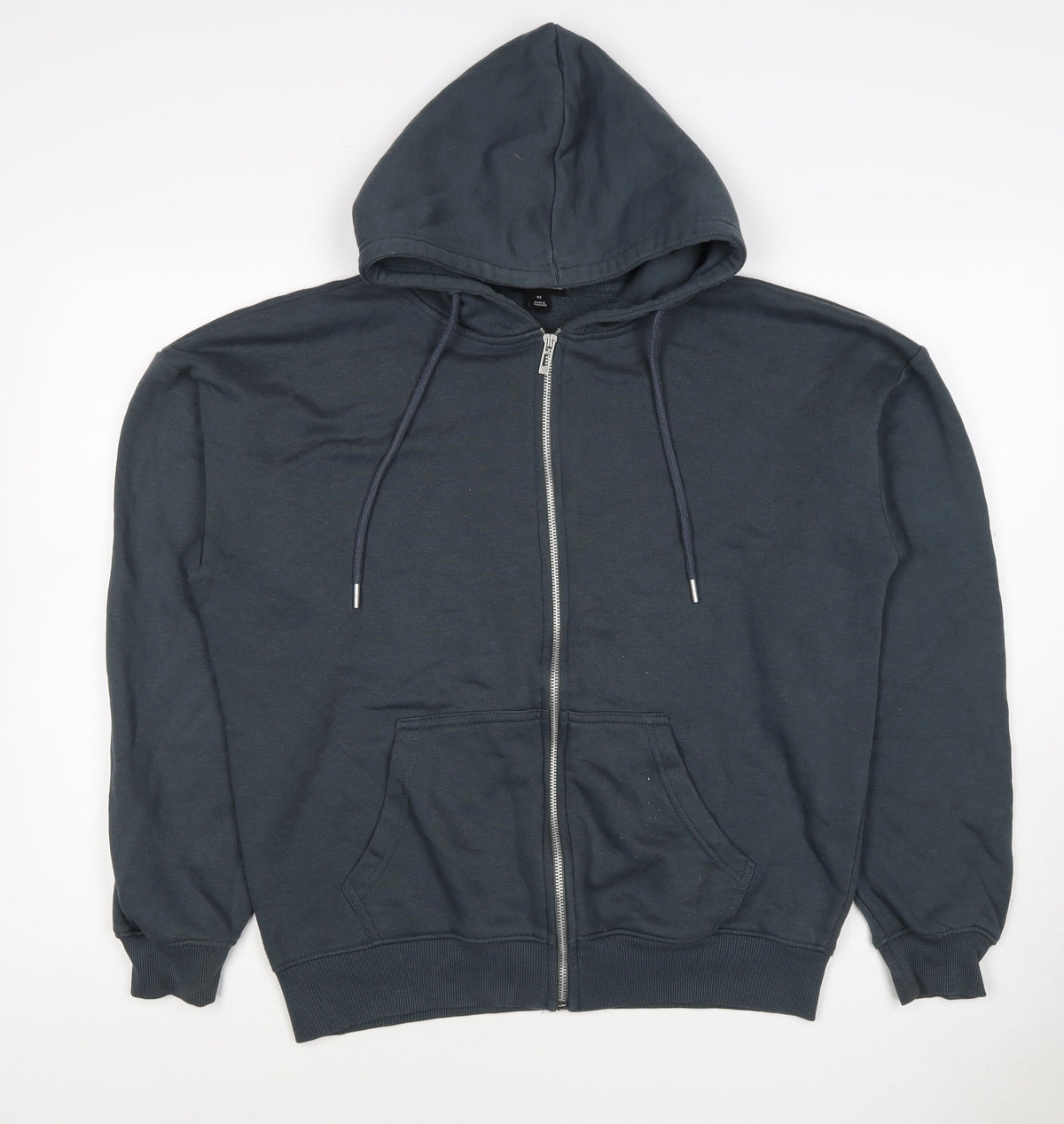 PrettyLittleThing Women Black XS Full Zip Hooded Fleece Hoodie Pockets